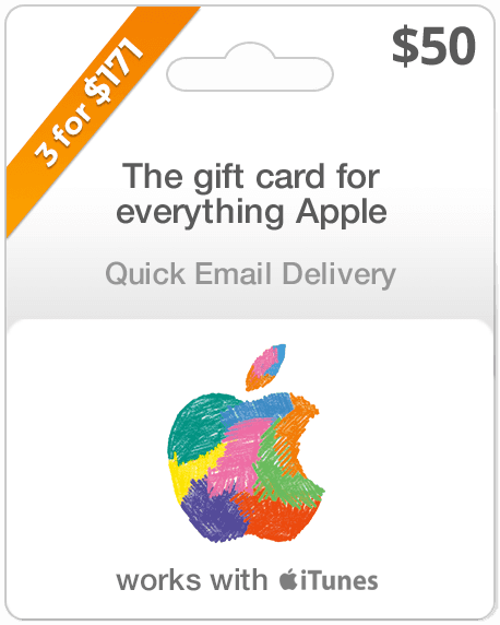 Buy $50 Apple Gift Instant Cards Delivery Email 