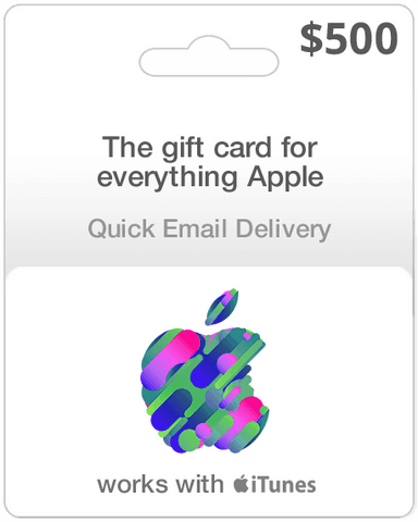 Buy $500 Apple Gift Cards Email Instant Delivery 