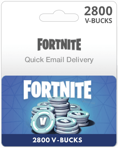 2800 Fortnite V-Bucks Card - Email Delivery