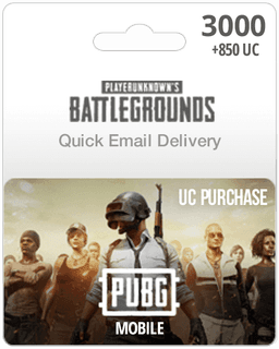 3000UC PUBG Mobile Gift Card - Email Delivery