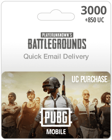 3000UC PUBG Mobile Gift Card - Email Delivery